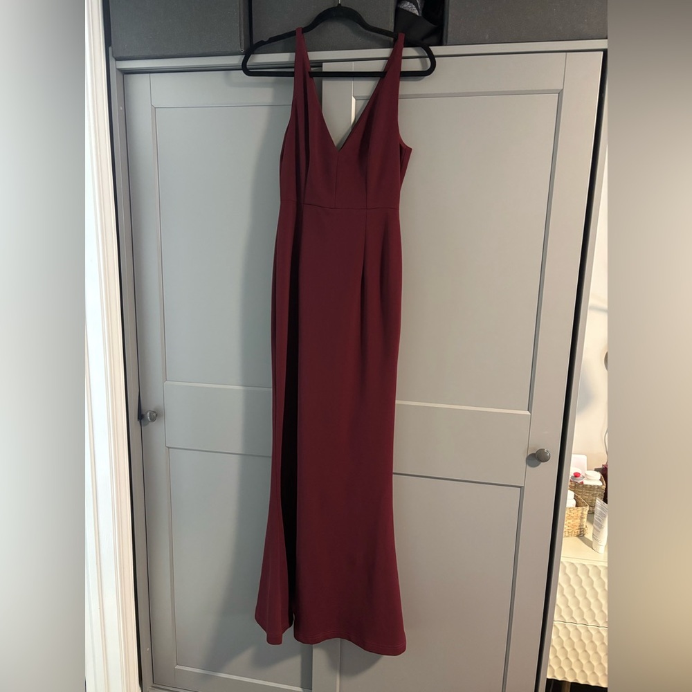 Lulu's Deep Burgundy Maxi Dress